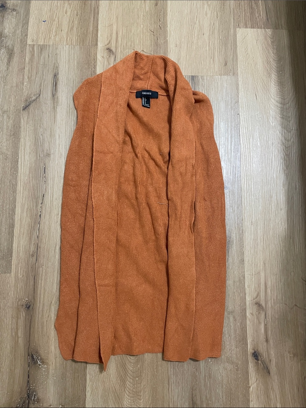Forever 21 Orange Lightweight Sweater Vest
